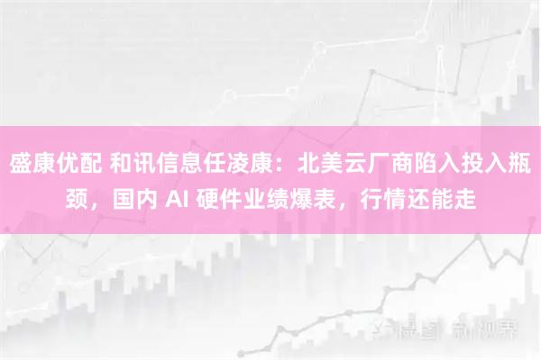 盛康优配 和讯信息任凌康：北美云厂商陷入投入瓶颈，国内 AI 硬件业绩爆表，行情还能走